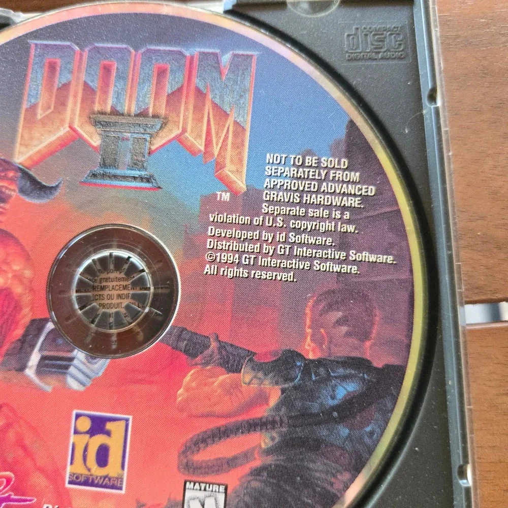 VTG Doom II PC CD ROM Game 1994 ID Software Gravis Hardware Bundl GT Interactive